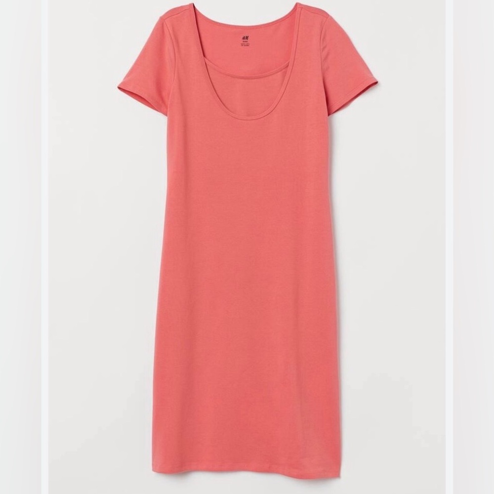 H&M NWOT *NURSING* Dress w/Scoop Neck, Fitted Knit For EASY ACCESSIBILITY - Picture 6 of 7